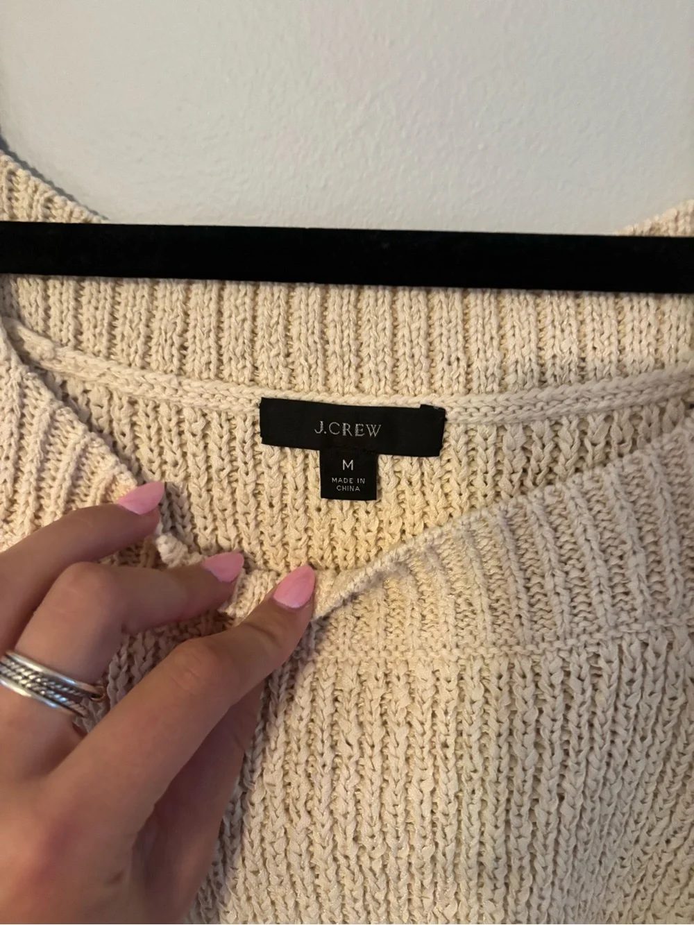 J. Crew Cream Knit Tank Top